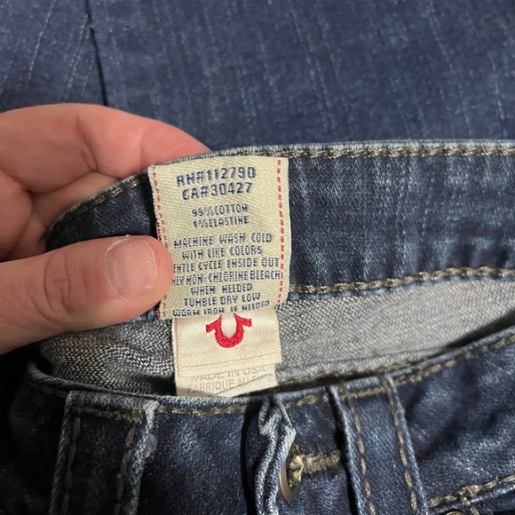 Tue Religion medium wash Swarovski button jeans - Picture 7 of 8